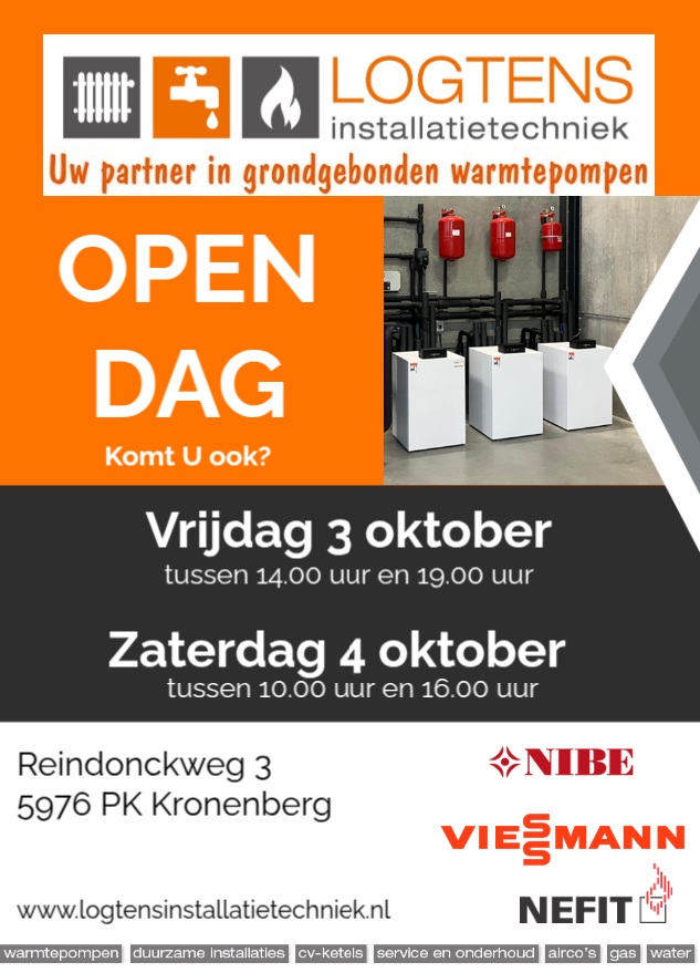 Open dagen bij Logtens Installatietechniek B.V.